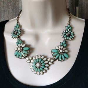 Floral motif statement necklace (#217)